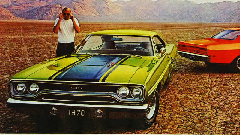 Green Muscle Car — Yellow