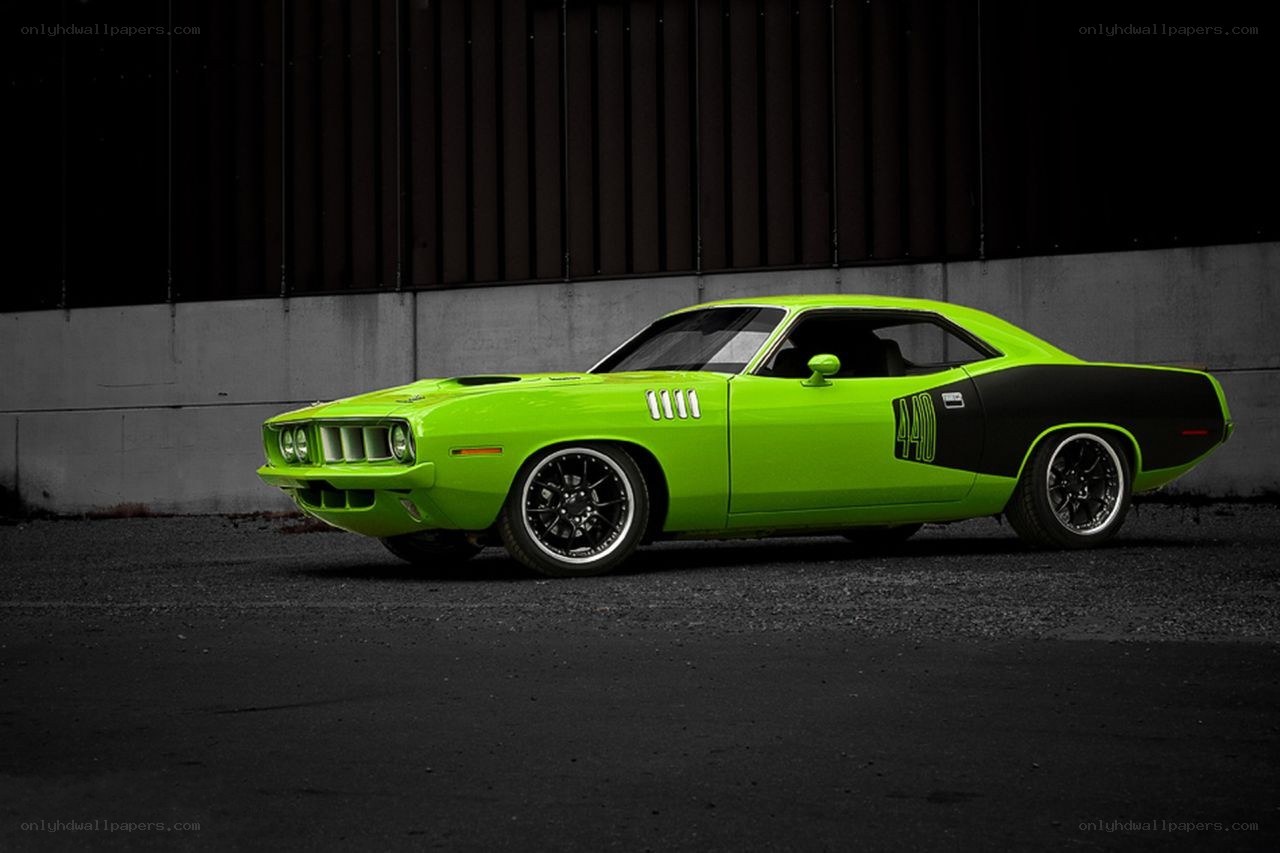 green muscle car