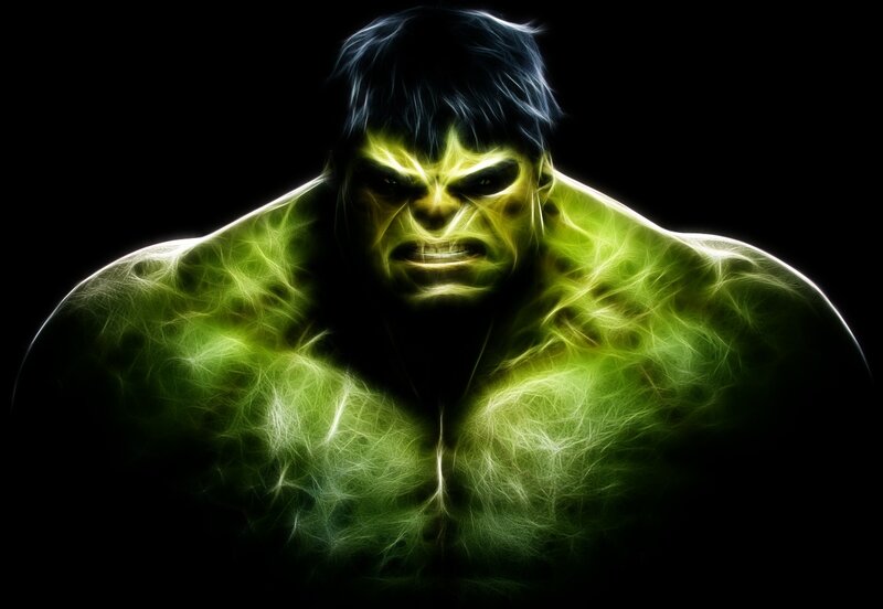 Green Muscular Character — Dramatic
