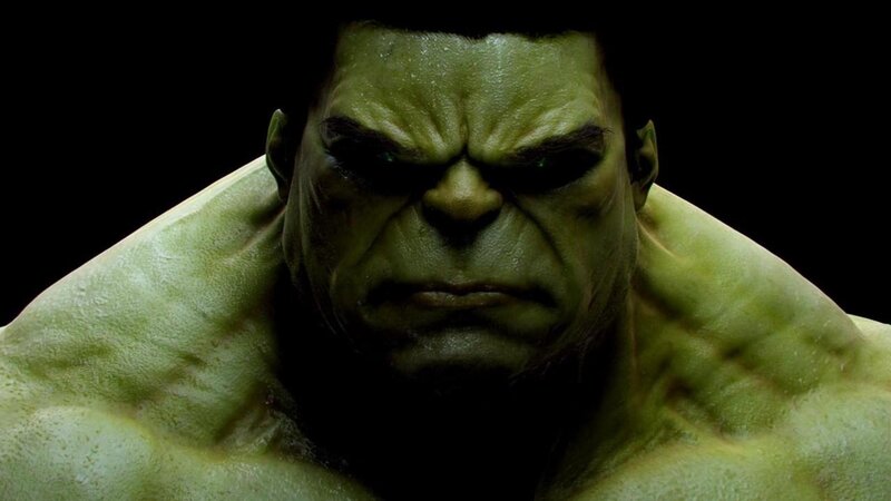Green Muscular Character — Intense, 3d Render