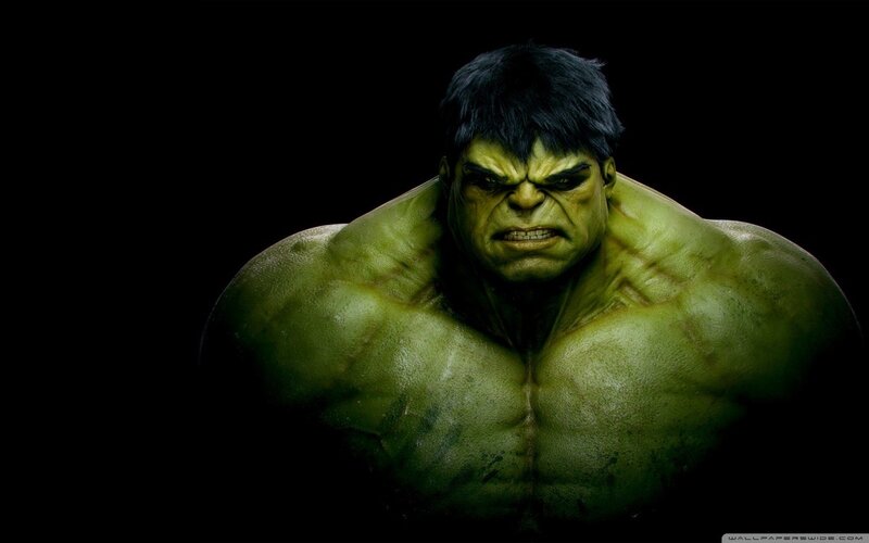 Green Muscular Character — Intense, Digital Art