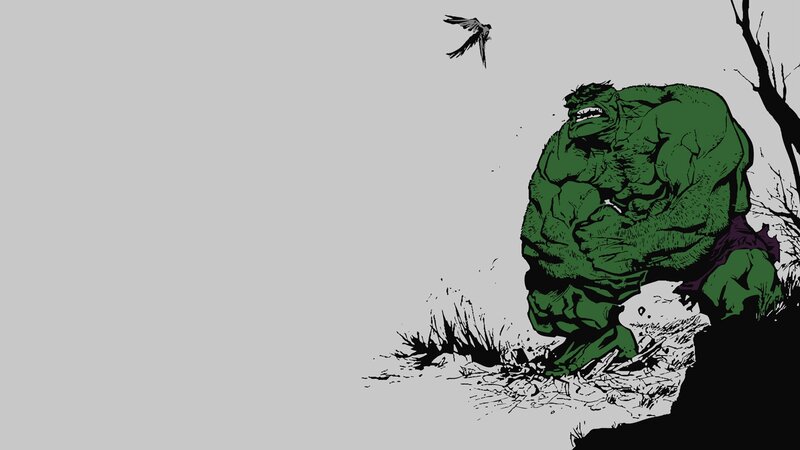 Green Muscular Figure — Dramatic, Comic, Bird