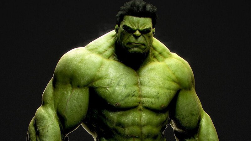 Green Muscular Humanoid — Intense, Dramatic