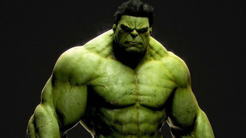 Green Muscular Humanoid — Intense