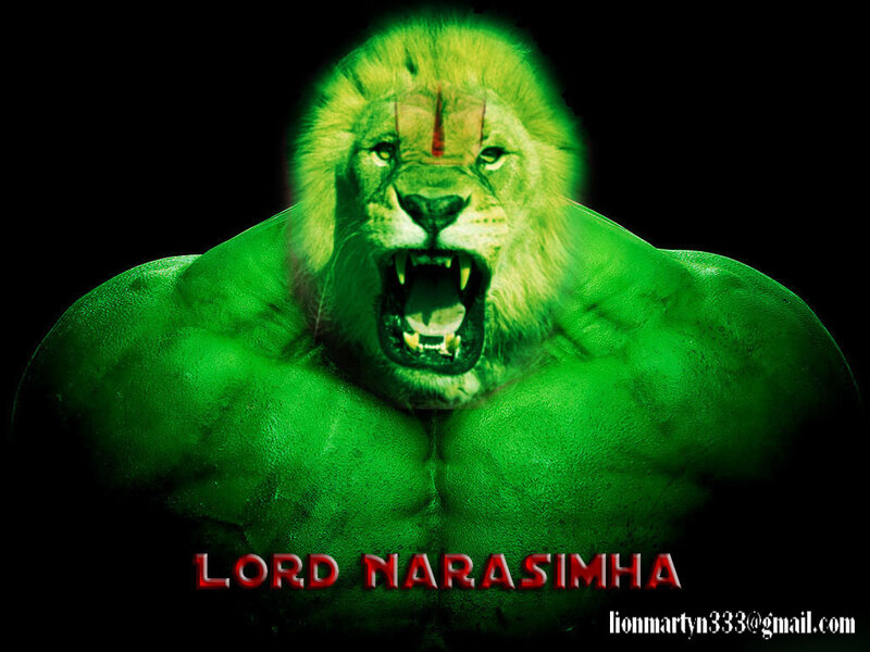 Green Muscular Lion