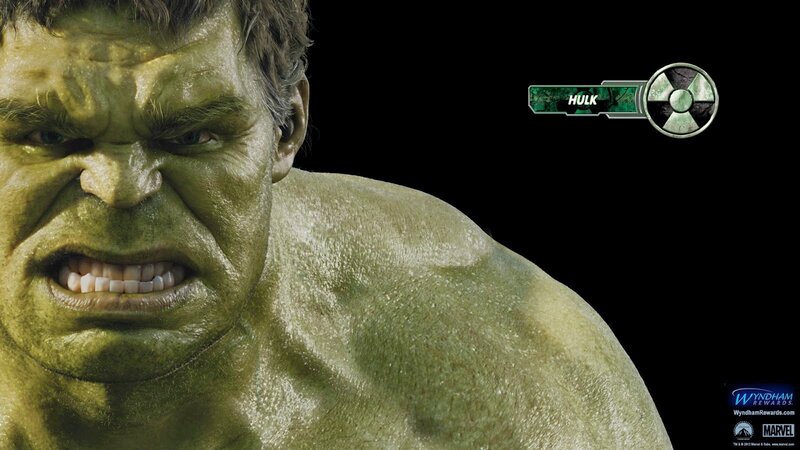 Green Muscular Man — Angry