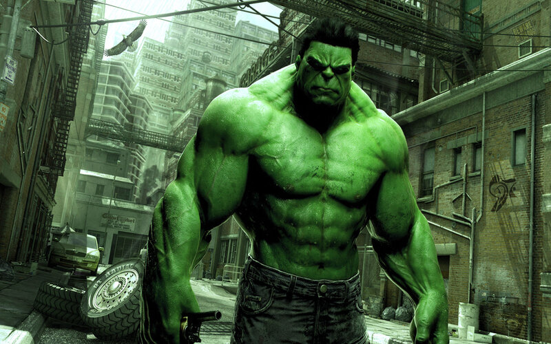 Green Muscular Man — Intense, Afternoon