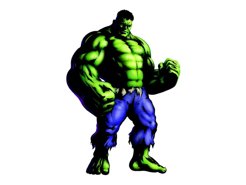 Green Muscular Superhero