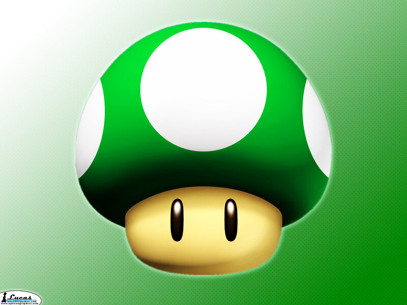 Green mushroom character
