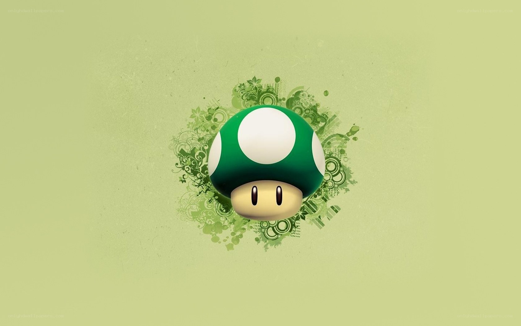 Green mushroom character art