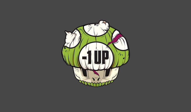 Green Mushroom Character — Dark