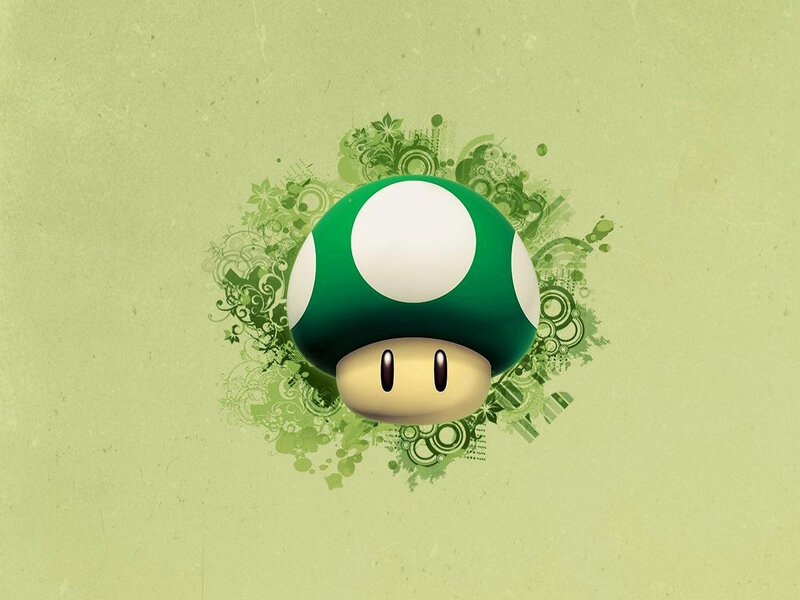 Green Mushroom Character — Playful, Digital Art