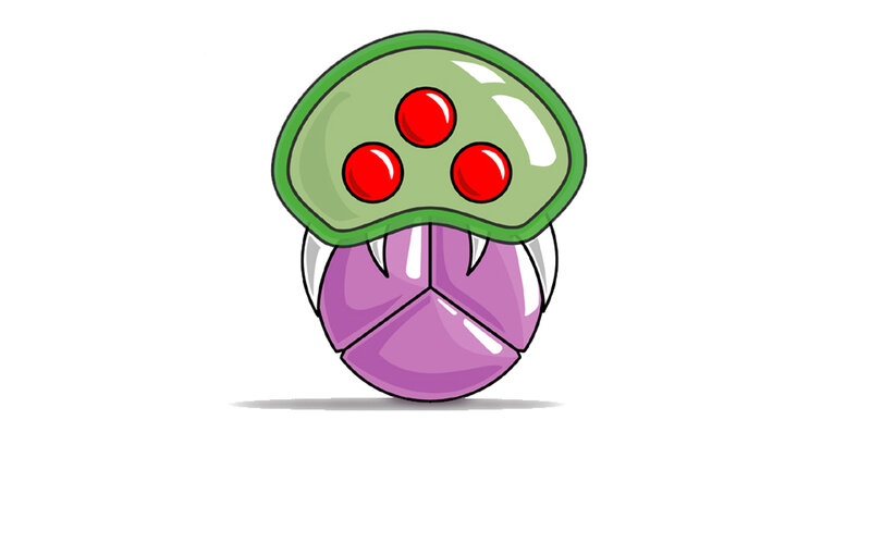 green mushroom creature