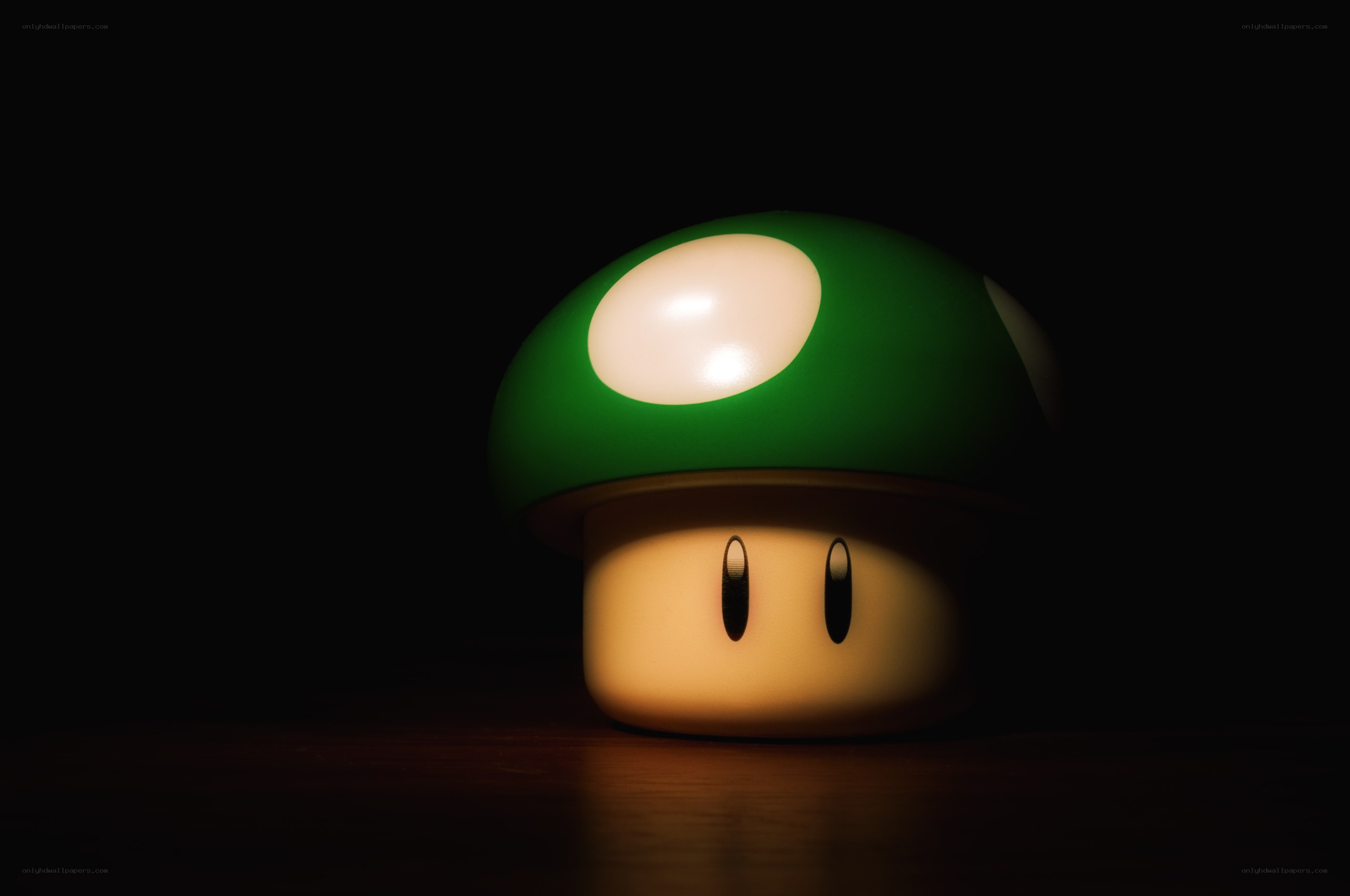 green mushroom lamp