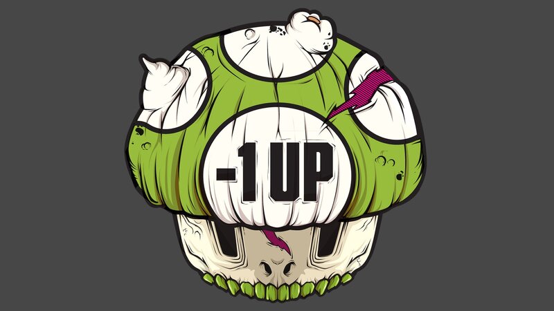 Green Mushroom Skull