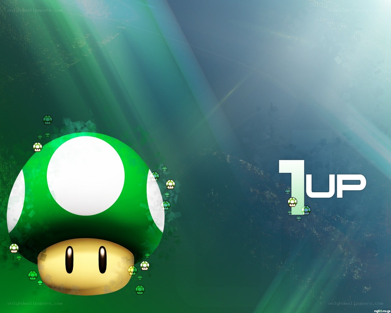 green mushroom wallpaper