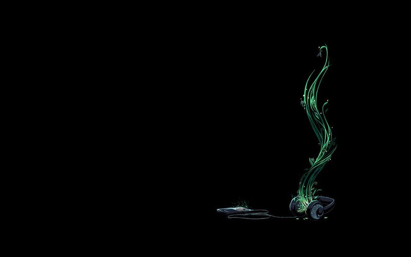 green music art on black