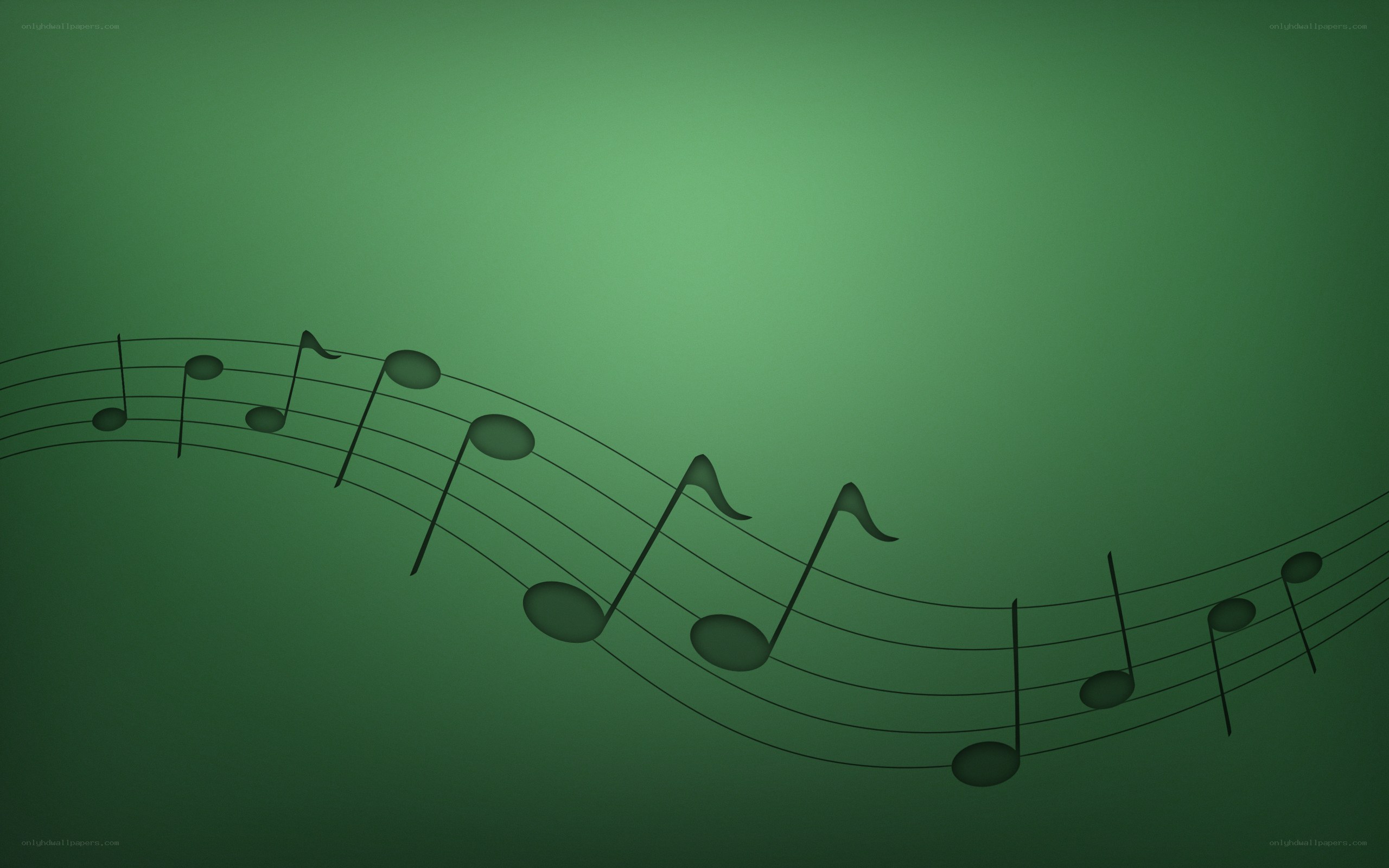 green music notes background