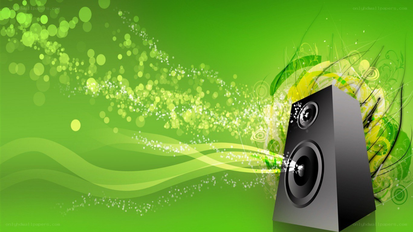 green music speaker background