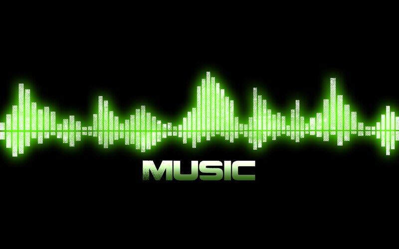 green music waveform