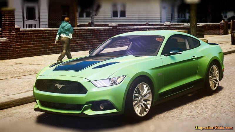 Green Mustang Car — Calm