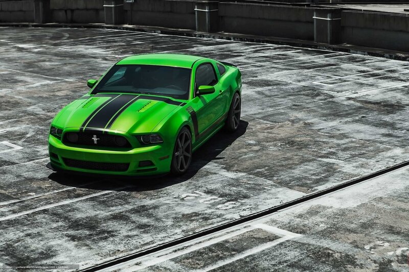 Green Mustang Car — Dramatic, Afternoon, Photograph