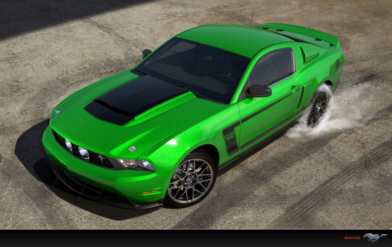 Green Mustang Car
