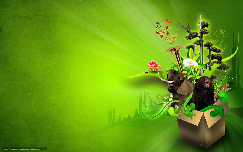 green nature fantasy scene