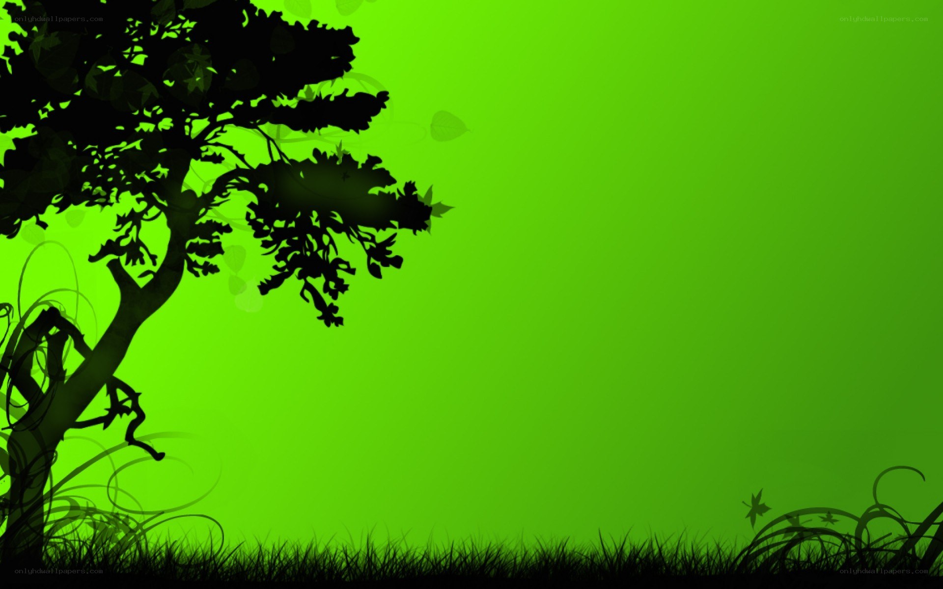 green nature silhouette