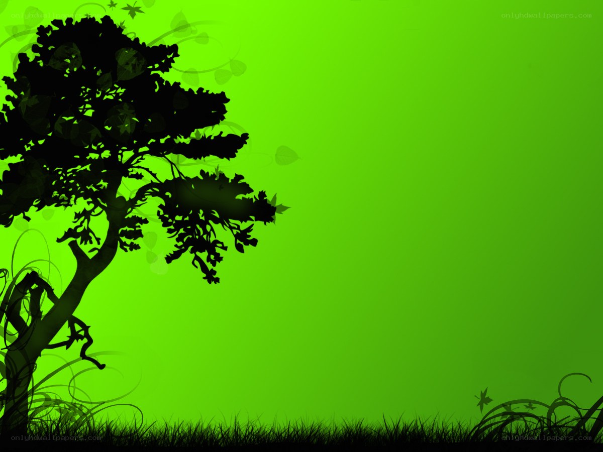 green nature silhouette