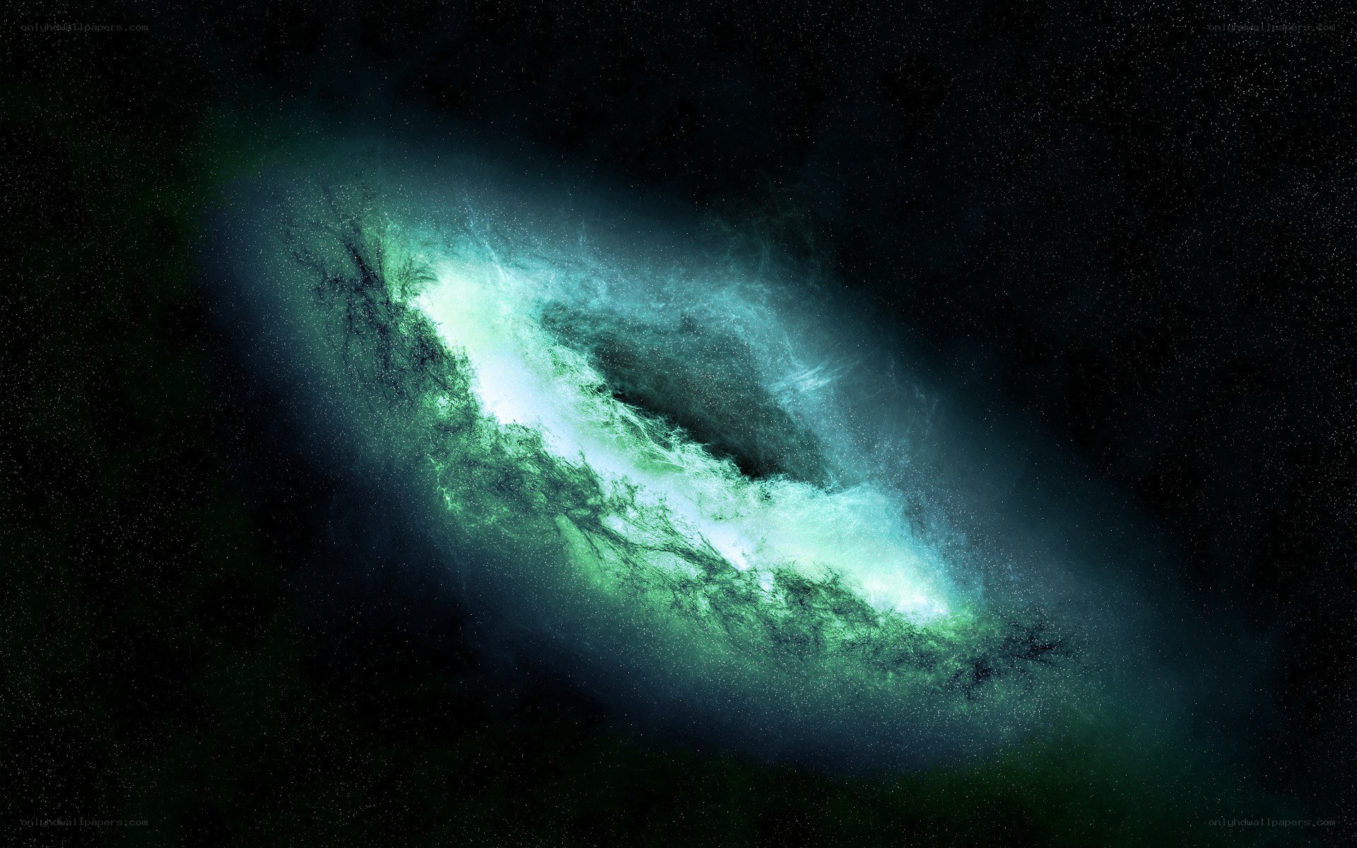 green nebula in space