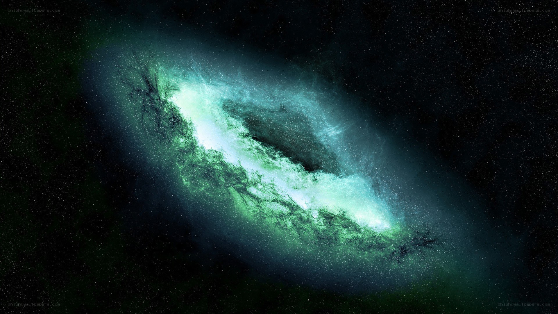 green nebula in space