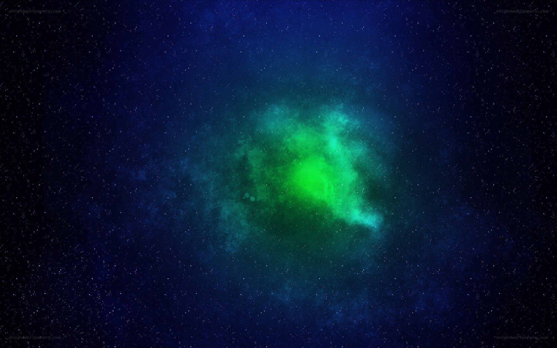 green nebula in space
