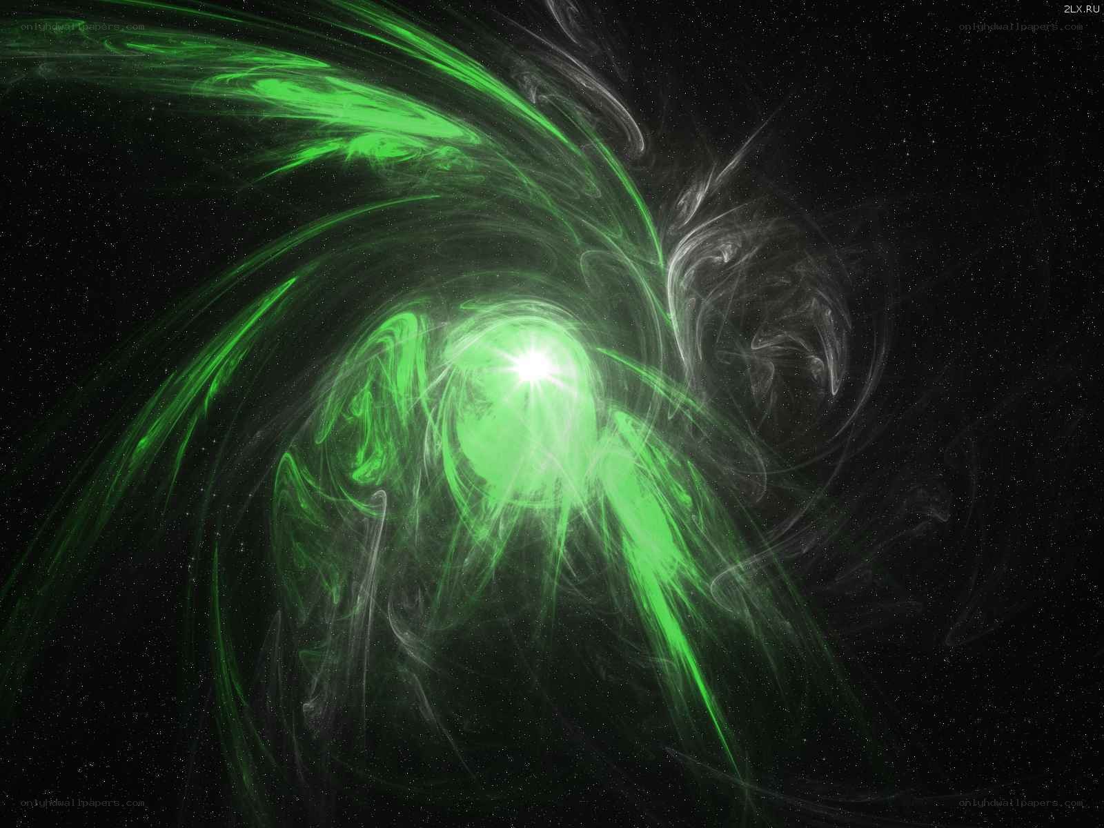 green nebula in space