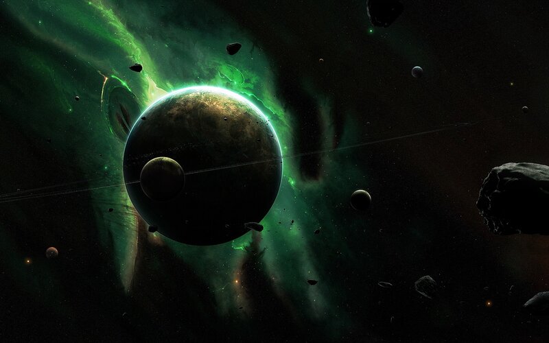 green nebula planet system