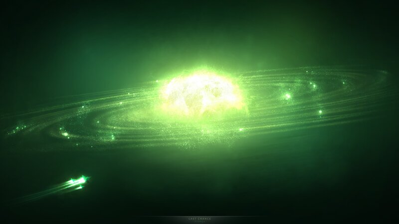 Green Nebula with Rings