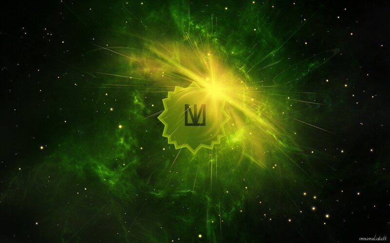Green Nebula with Starburst