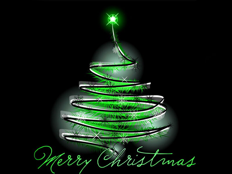 Green Neon Christmas Tree