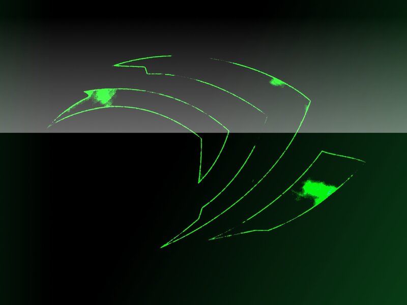 green neon logo design