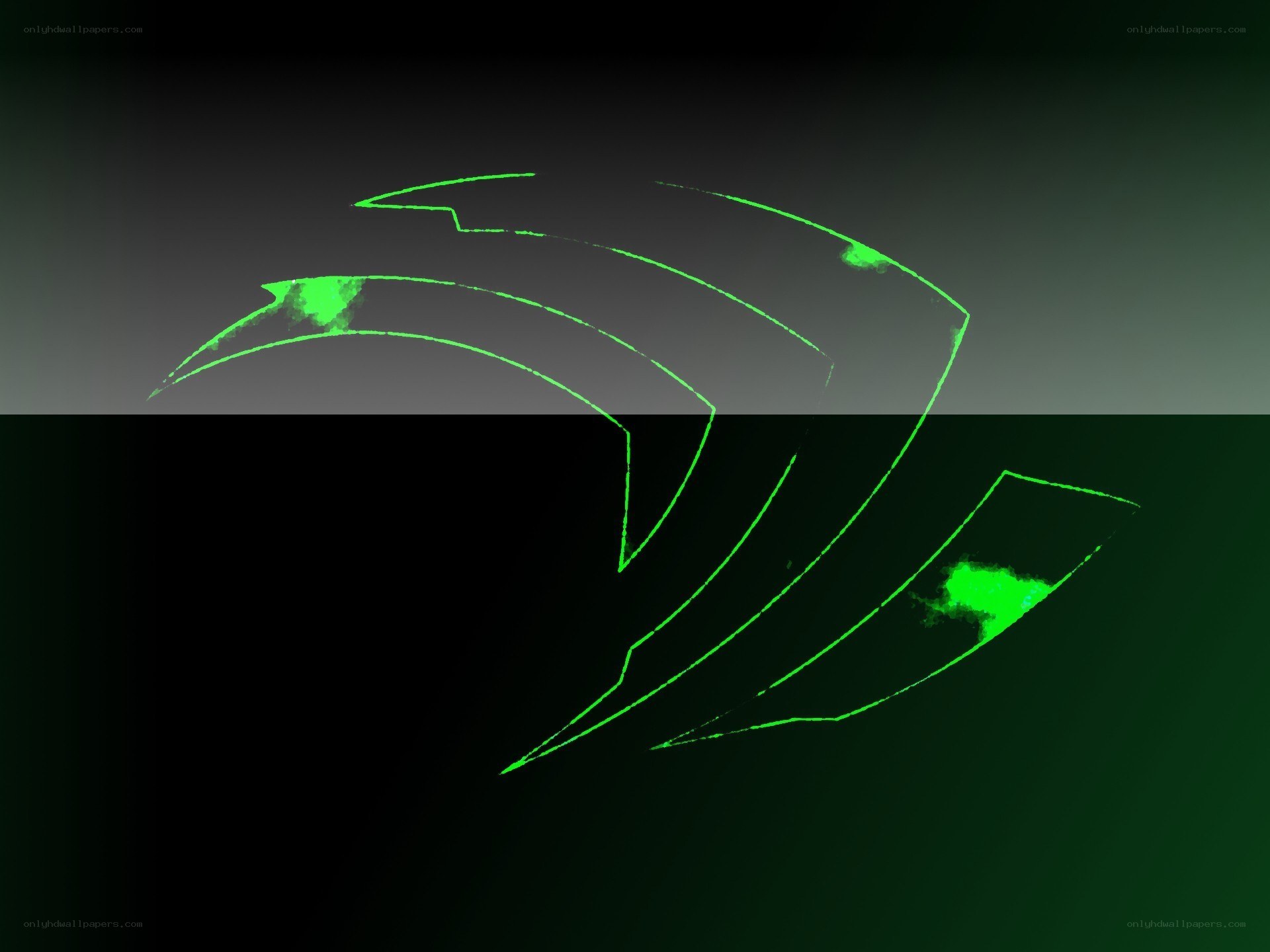 green neon logo design