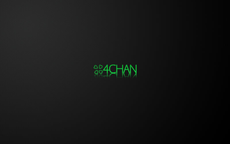 green neon logo on dark background