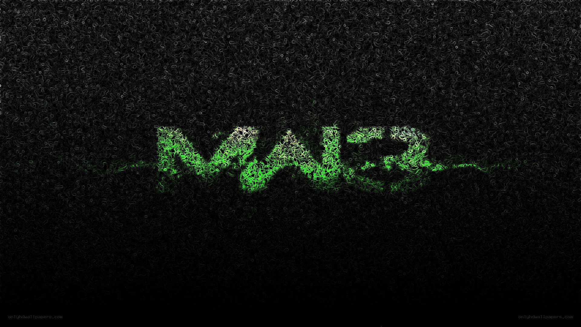 green neon text on dark background