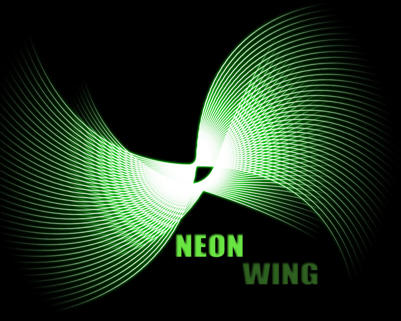 Green Neon Wing Design