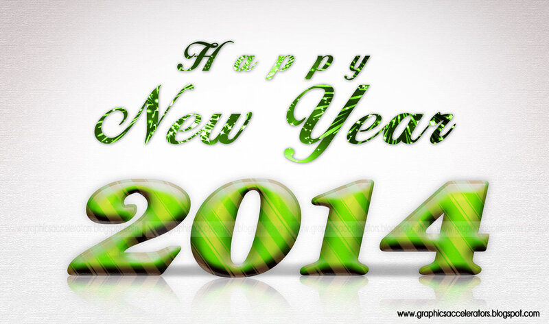 Green New Year Text