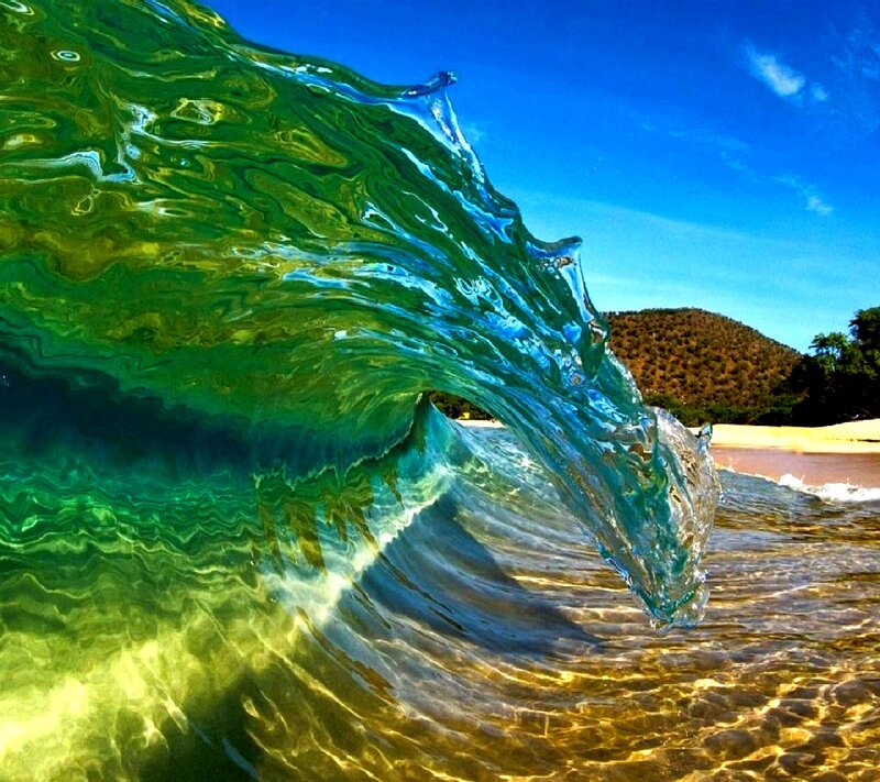 Green Ocean Wave — Blue