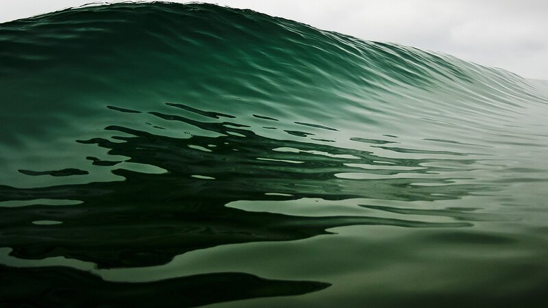 Green Ocean Wave — Calm, Photograph