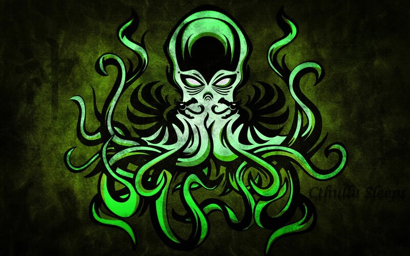 Green Octopus Creature — Mysterious