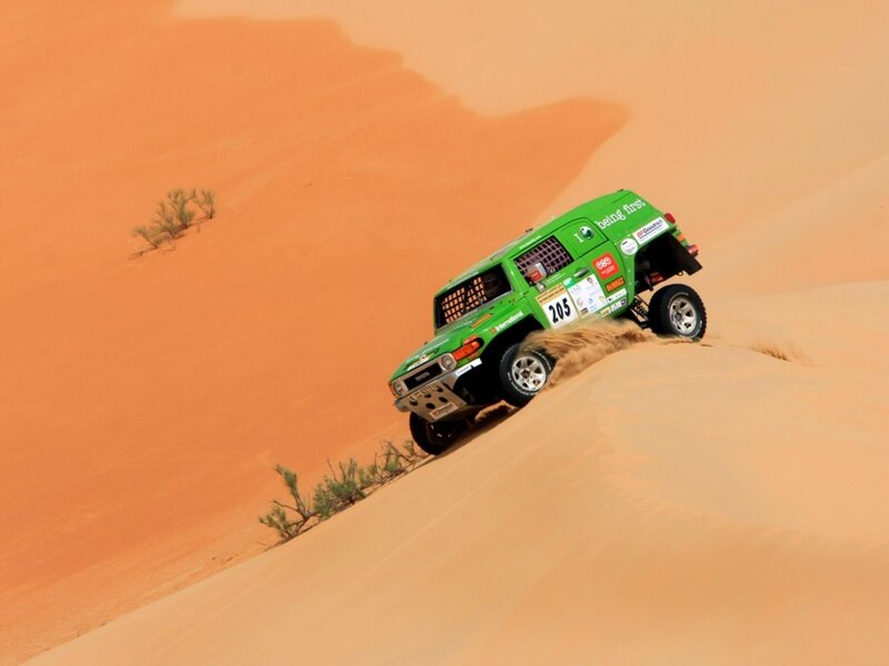 Green Off-road Vehicle — Orange