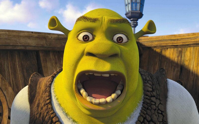 Green Ogre Character — Surprised