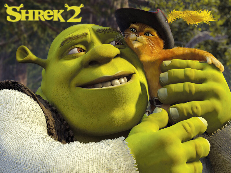 Green Ogre Holding Cat